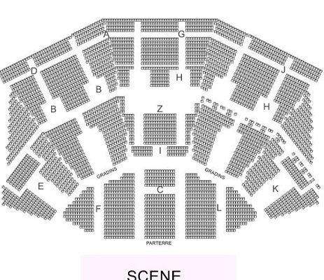 Plan de la salle Zénith de Montpellier