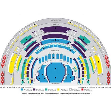 Plan de la Salle Théâtre des Champs-Élysées à Paris